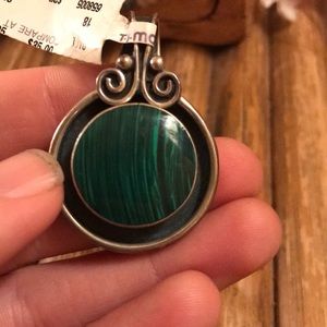 Sterling Malachite Pendant